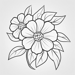 flower coloring page