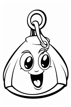 image of a castanet in a coloring book page