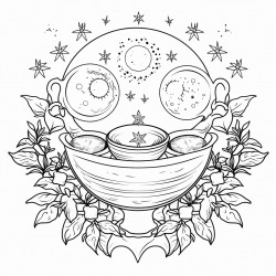 evil eye cauldron moon phase herbs protection symbols triple moon