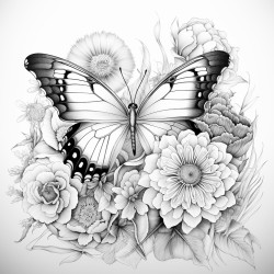 beautiful butterfly landing on a flower