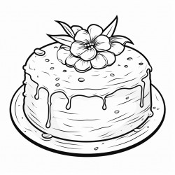 coconut cake decorated with coconut pieces