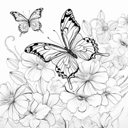 large print and stress relieving butterflies