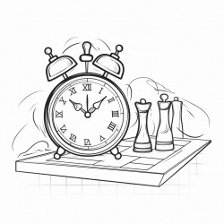 chess clock for kids coloring book