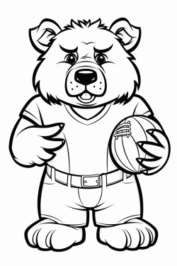 fierce bears in football uniforms