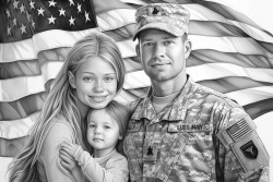 veterans reuniting with their families emphasizing the human side of service