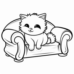 un chat sur un canap
