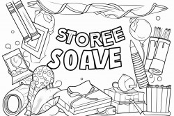 a banner surrounded by school supplies it says year 7 showcase