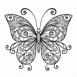 a butterfly with a floral pattern in the middle of it