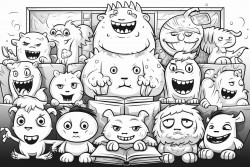 cute little monsters in class