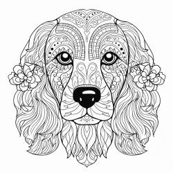 dog coloring for adults