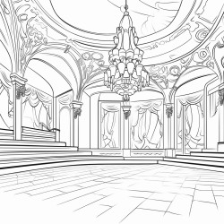 art neuveau dance hall floral walls