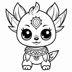 a cute maqaruaq  coloring bookvector white background black and white black drawing