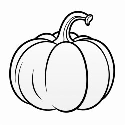 simple pumpkin with a stem