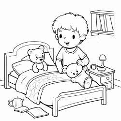gambar sebuah ruangan kamar tidur remaja dengan barangbarang biasanya