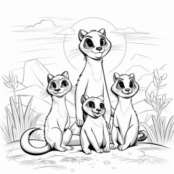 meerkats in the savannah