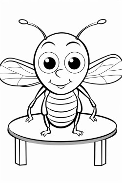 fly sitting on a table