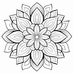 mandala blossom coloring page