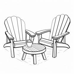 tea bags and adirondack chair