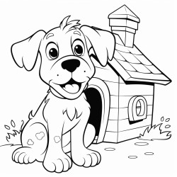 dog with 20 legs and a doghouse the size of an excavator