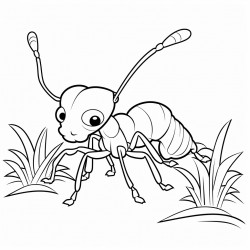 an ant painting in the forest