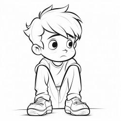 little boy impatiently waiting