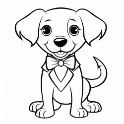 a dog in a tuxedo