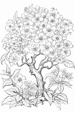 the tree of life surrounded by blooming flowers