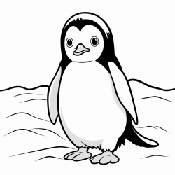 a cute icelandic adelie penguin