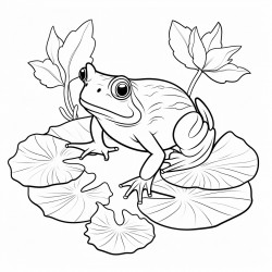 frog on lily pad