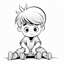 un nio triste pidiendo perdon