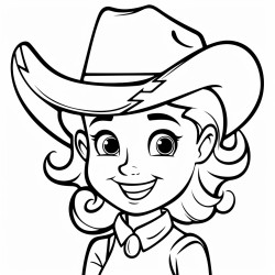 a cowgirl smil7y face