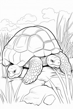 gopher tortoise by burrow