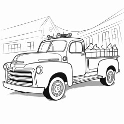 pickup truck pulling blank parade float