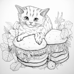 kot je hamburgera