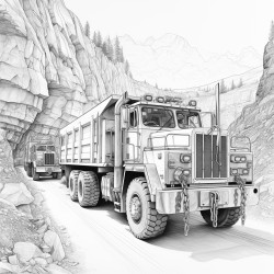 coal miners coal trucks