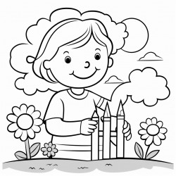 a childs colouring book image thats simple