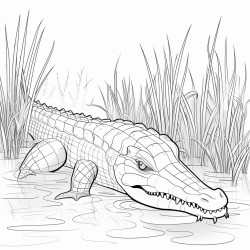 gharial in the marshy waters