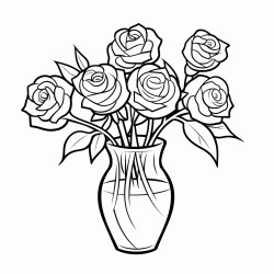 rose in vase