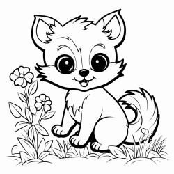 a cute   coloring bookvector white background black and white black drawing