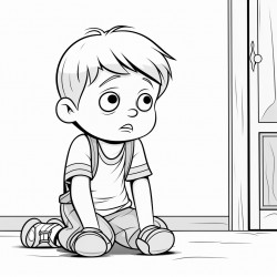 little boy impatiently waiting