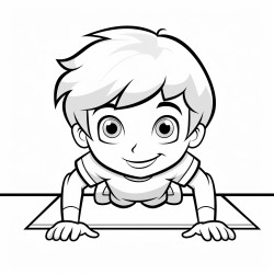 child doing pushups