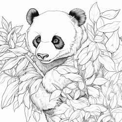 panda eating leaves