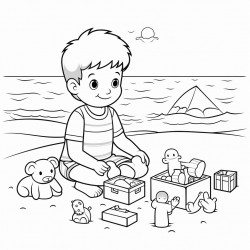 sandpit toys and sandpit toys on the beach