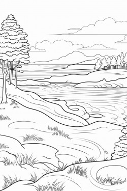 golf course near beach at sunset