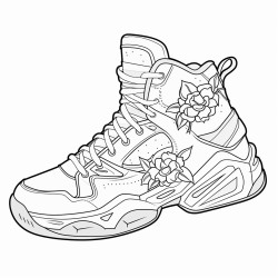 a basketball shoe inspired by the ocean with waves and sea creatures