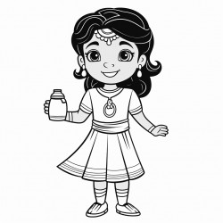 an indian little girl who is working in marketing