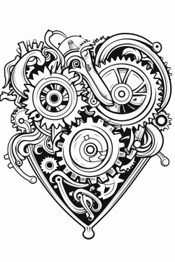 heart made out of gears