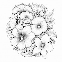 the entire alphabet in flower font for coloring