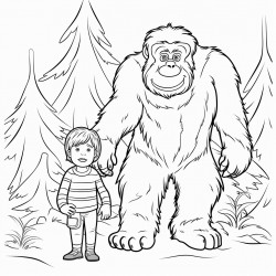 8 year old boy and a bigfoot