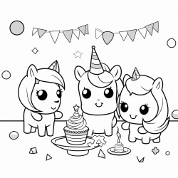 licorns at a birthday party